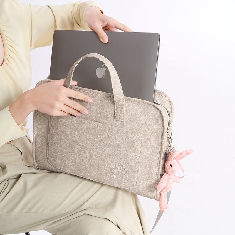 Apple Notebook New Portable Thickened Shockproof Simple Computer Bag for Large Capacity Drop-proof Shoulder Crossbody Bag - Image 4