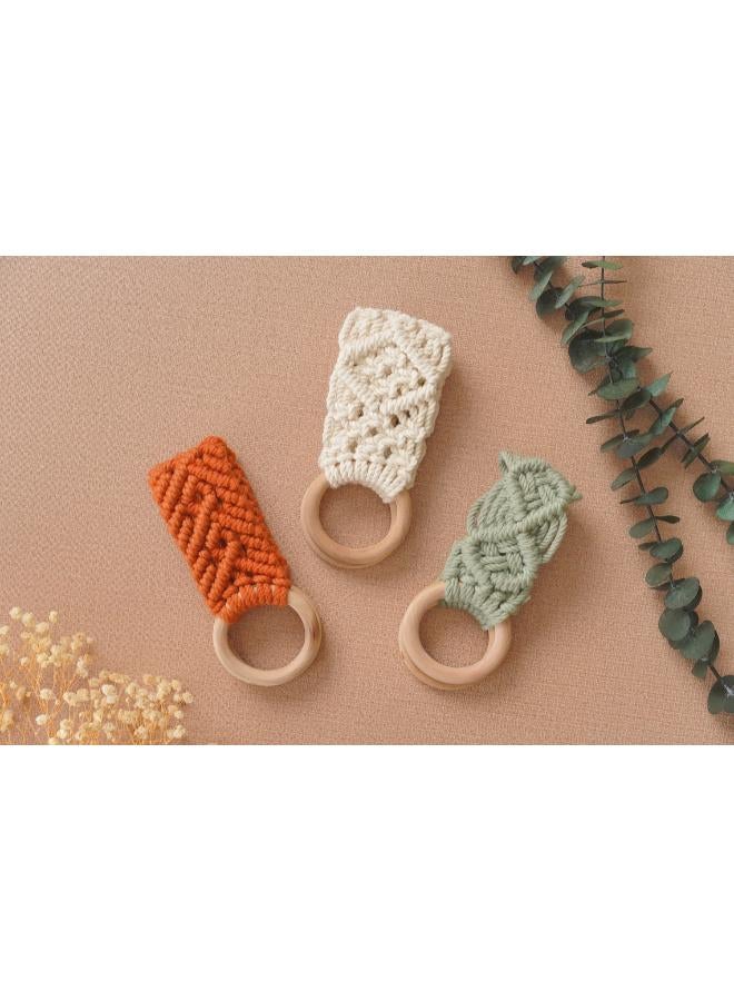 انتيكيانو حامل مناديل خارجي مكرمية من خيوط القطن، حامل ورق مكرمية يثبت على الحائط - Image 4