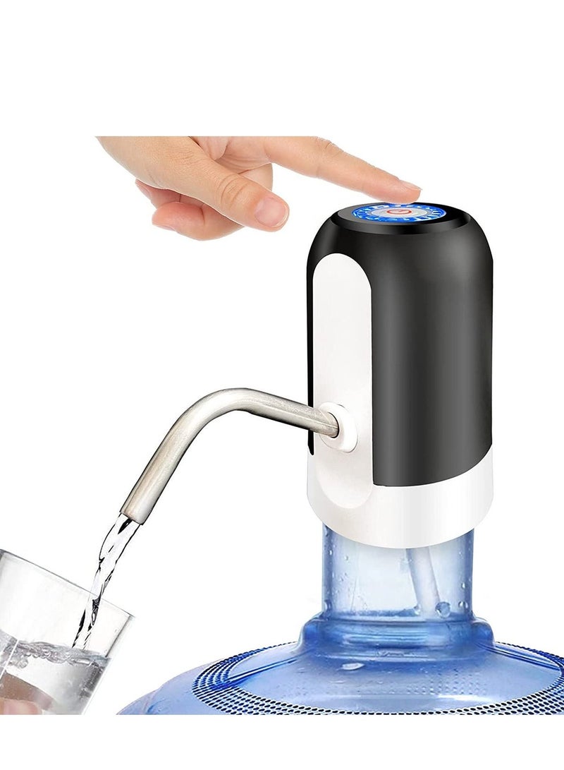 UREVO 5-Gallon Water Bottle Pump, USB Charging Portable Electric Water Pump for 2-5 Gallon Jugs - White - Image 1
