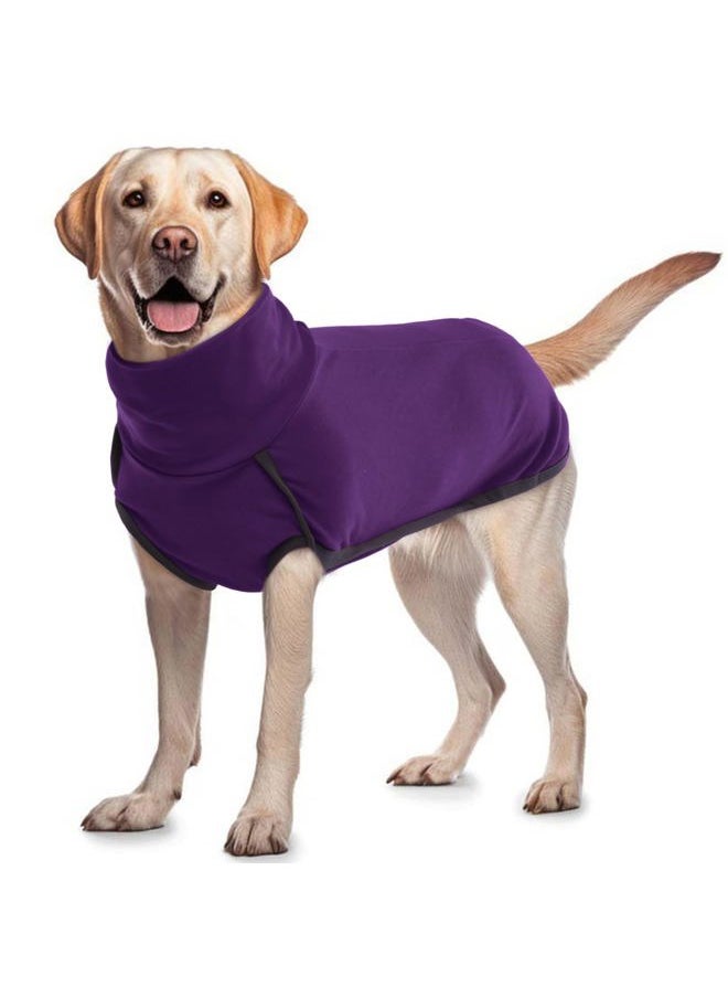ROZKITCH - Dog Winter Coat Soft Pullover Pajamas, Pet Windproof Warm Cold Weather Jacket Vest Cozy Onesie Jumpsuit Apparel Outfit Clothes for Small, Medium, Large Dogs Walking Hiking Travel Sleep Purple - Image 1