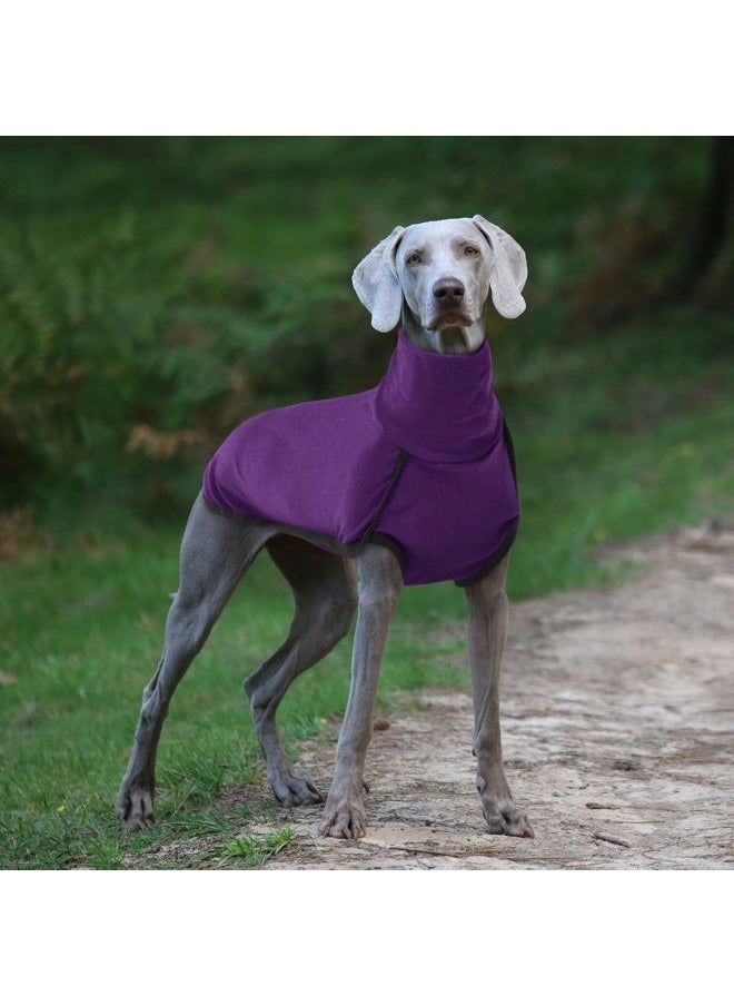 ROZKITCH - Dog Winter Coat Soft Pullover Pajamas, Pet Windproof Warm Cold Weather Jacket Vest Cozy Onesie Jumpsuit Apparel Outfit Clothes for Small, Medium, Large Dogs Walking Hiking Travel Sleep Purple - Image 1