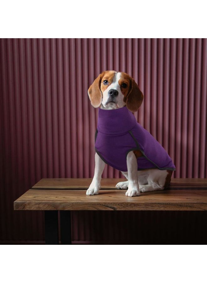 ROZKITCH - Dog Winter Coat Soft Pullover Pajamas, Pet Windproof Warm Cold Weather Jacket Vest Cozy Onesie Jumpsuit Apparel Outfit Clothes for Small, Medium, Large Dogs Walking Hiking Travel Sleep Purple - Image 1
