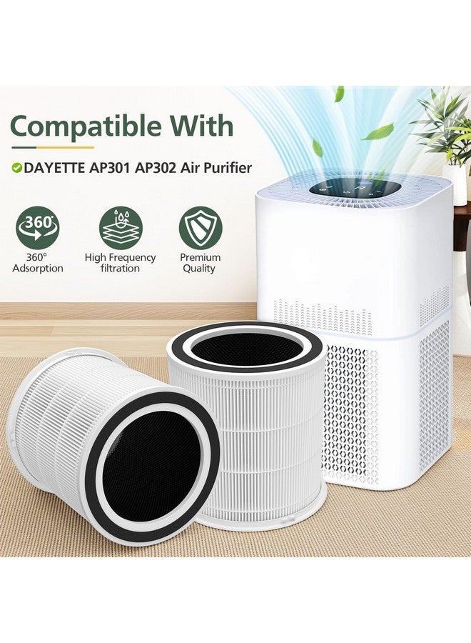 isinlive AP301 AP302 HEPA filter Replacement, ONLY for Dayette AP301 AP302 Air Purifier, H13 True HEPA, Original filter  - Image 3