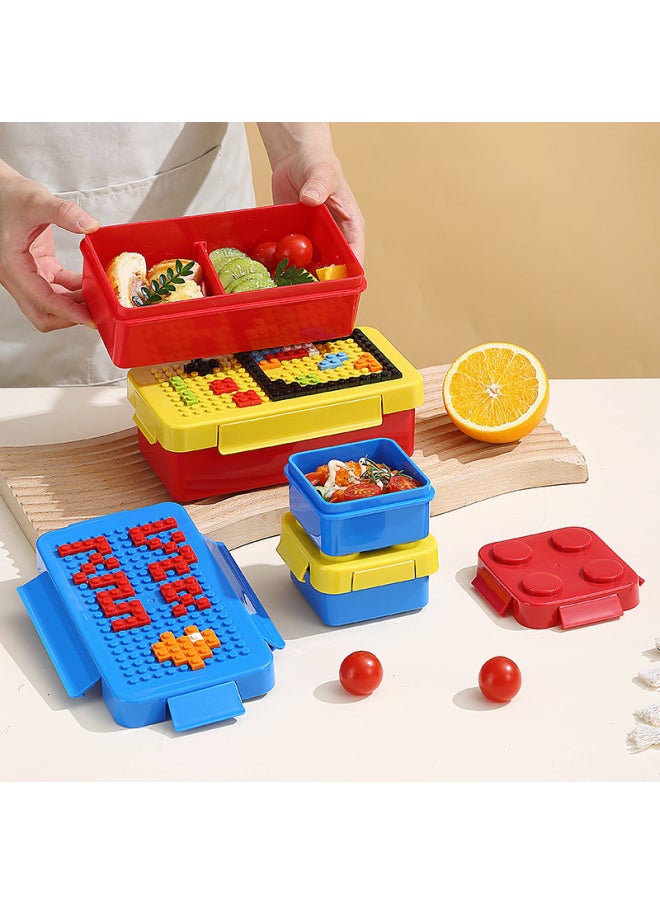 Generic - Creative DIY Pixel Lunch Box Lunch Box Lunch Box Children's Salsa Box Fruit Box-Specification:Gm1067-1 Purchase Building Blocks 500 Pieces + Starter - Image 1