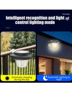 SYOSI 2-Pack Solar Powered Outdoor Lights with Motion Sensor Versatile 3-Mode Wall-Mounted Security Lamps, Energy-Efficient Sunlight Illumination for Enhanced Safety and Ambiance in Gardens  - Image 2