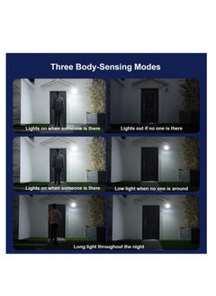 SYOSI 2-Pack Solar Powered Outdoor Lights with Motion Sensor Versatile 3-Mode Wall-Mounted Security Lamps, Energy-Efficient Sunlight Illumination for Enhanced Safety and Ambiance in Gardens  - Image 3