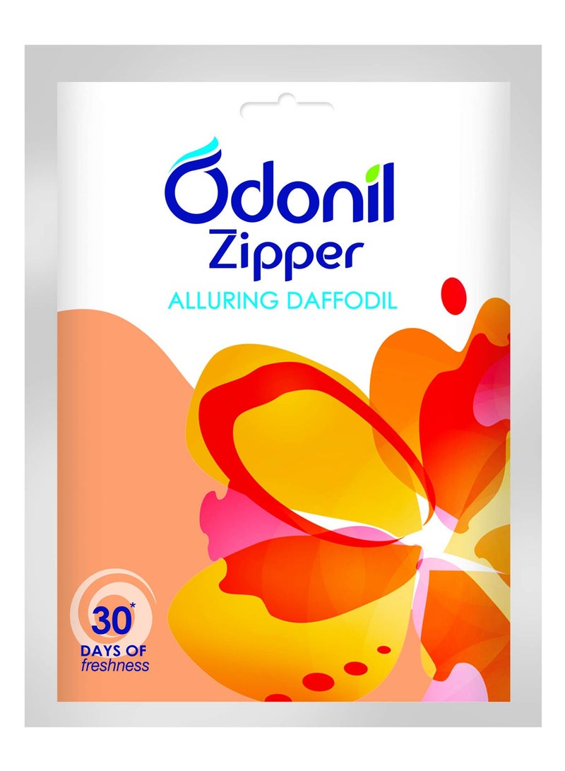 Odonil Bathroom Air Freshener Zipper - Alluring Daffodil - 10 G (Pack Of 6) Multicolor - Alluring Daffodil - Image 1