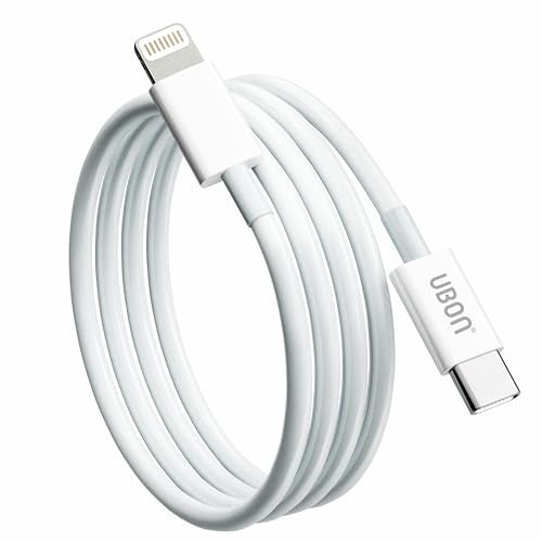 UBON OG Series WR72 Type C to iPhn Cable 1mtr Fast Charging Premium Cable | 5000+ Bend Test for Smartphones,Tablets,Laptops | 480Mbps Data Sync (White) - Image 1