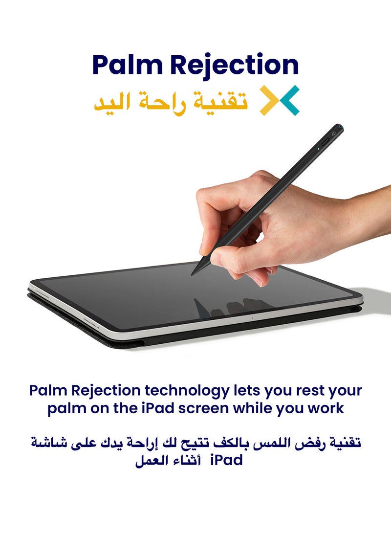 Active Digital Stylus Pen Pencil Pro 2nd generation iPad Pen with Fast Charging & Palm Rejection For Apple iPad 2018 and Later Black Edition - pzsku/ZF20C0AB78DD8CF8323C7Z/45/_/1726592275/a704486b-6271-45e6-bc09-3499701d50c4