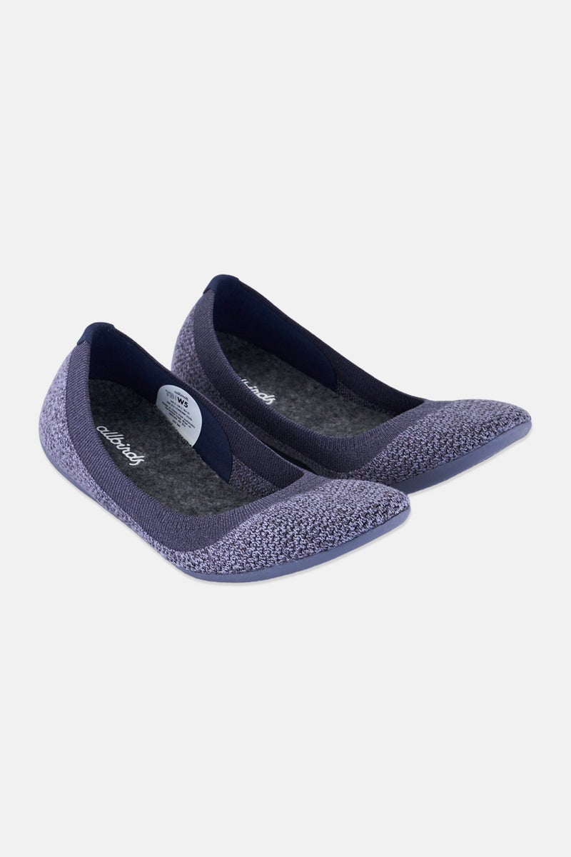 Allbirds Women Wide Tree Breezeers Slip On Flats, Heather Blue - Image 1