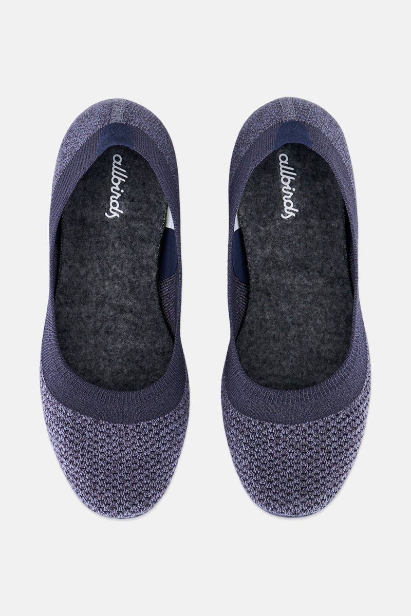 Allbirds Women Wide Tree Breezeers Slip On Flats, Heather Blue - Image 3