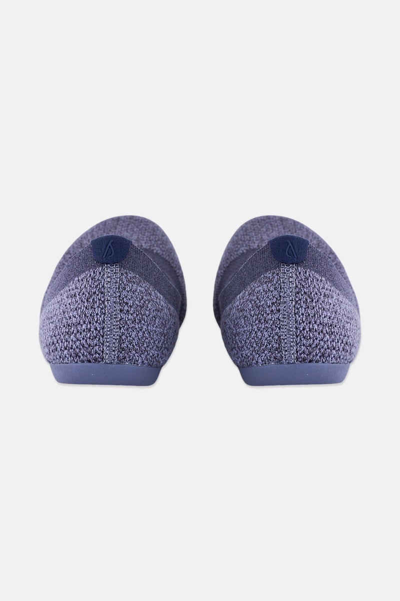 Allbirds Women Wide Tree Breezeers Slip On Flats, Heather Blue - Image 4
