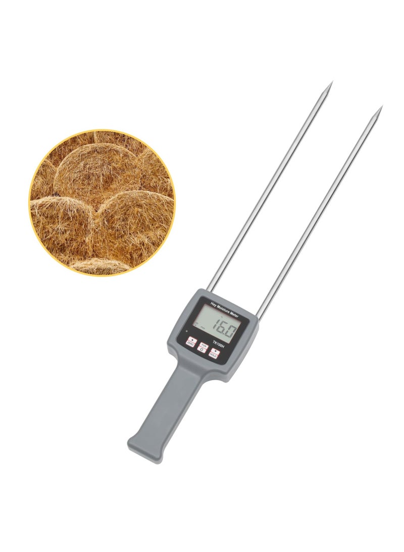 TK100H Portable Hay Moisture Tester, Precise & Fast Measurements Hay Moisture Meter With Probe, Moisture Meter Probe for Hay, Froage Grass, Leymus Chinensis, Alfalfa and Other Hays - Image 1