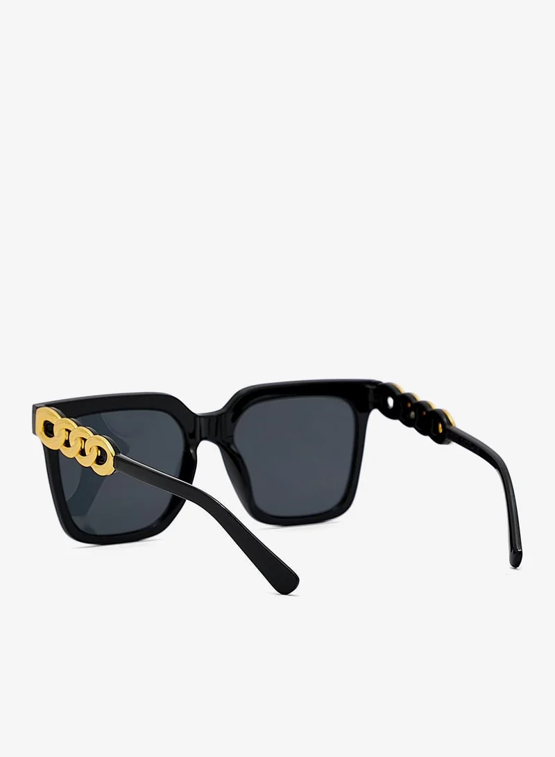 Ginger Chain Detail Oversized Sunglasses