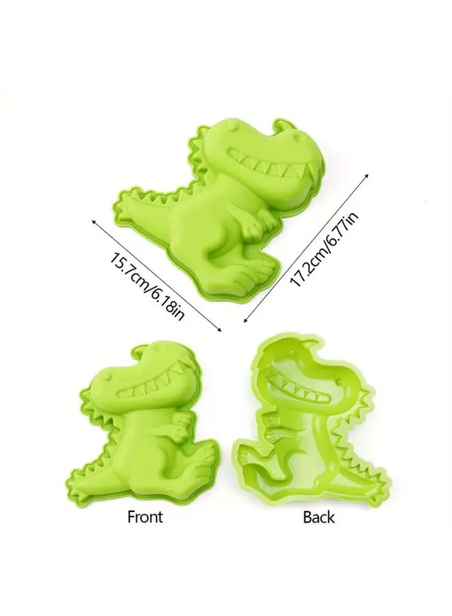 1pc Cartoon Dinosaur Silicone Cake Mold Simple Animal Baking Pan For Fun - Image 3