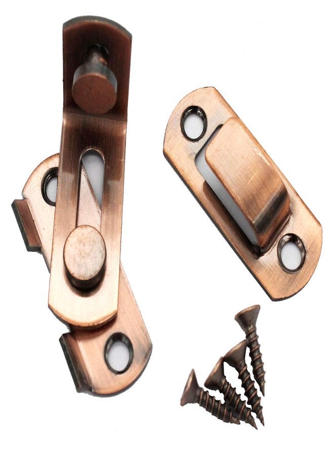 dingchi 90 Degree Hasp Lock, Right Angle Door Latch Hasp, Bending Latch, Buckle Bolt Sliding Lock Barrel Bolt with Screws for Doors and Windows, Barn Door - Image 1