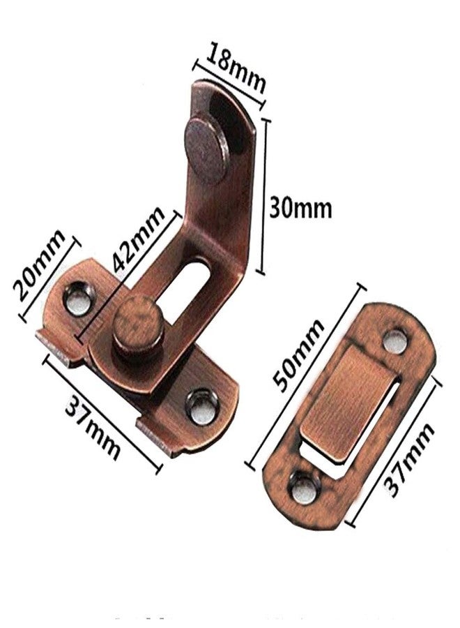 dingchi 90 Degree Hasp Lock, Right Angle Door Latch Hasp, Bending Latch, Buckle Bolt Sliding Lock Barrel Bolt with Screws for Doors and Windows, Barn Door - Image 2