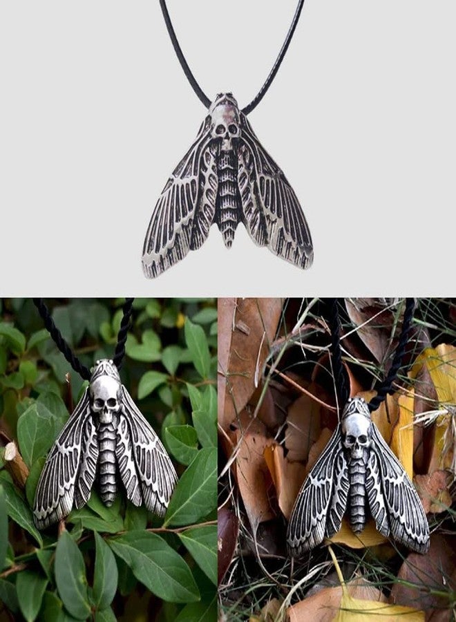 Wixine 2Pcs Skull Head Moth Necklace Animal Pendant Lady Necklace - Image 4