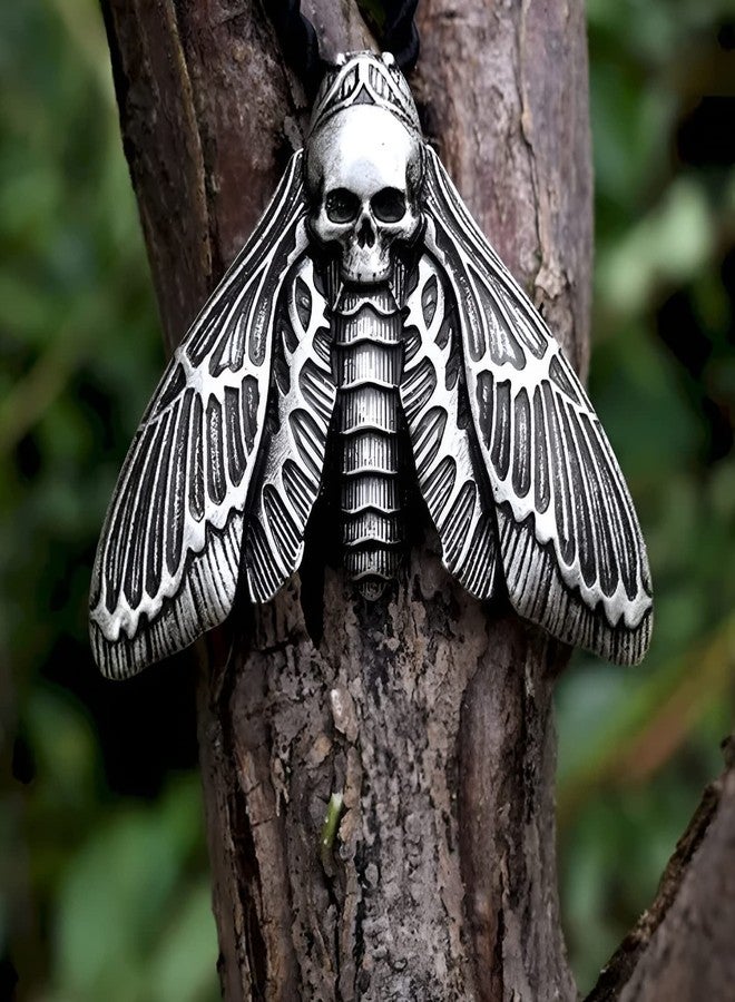 Wixine 2Pcs Skull Head Moth Necklace Animal Pendant Lady Necklace - Image 2