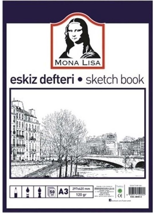 Mona Lisa - Monalisa Sketchbook A3 120G 50 Sheets --BN05-3 - Image 1
