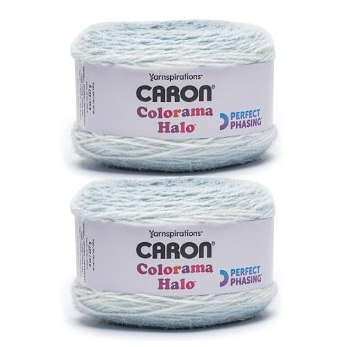 Bernat Caron Colorama Halo Cake Caron Bluestone Frost Yarn - 2 Pack of 8oz/226.79g - 71% Acrylic,18% Nylon,11% Polyester - #5 Bulky - 60 Yards for Knitting, Crocheting & Crafts - Image 1