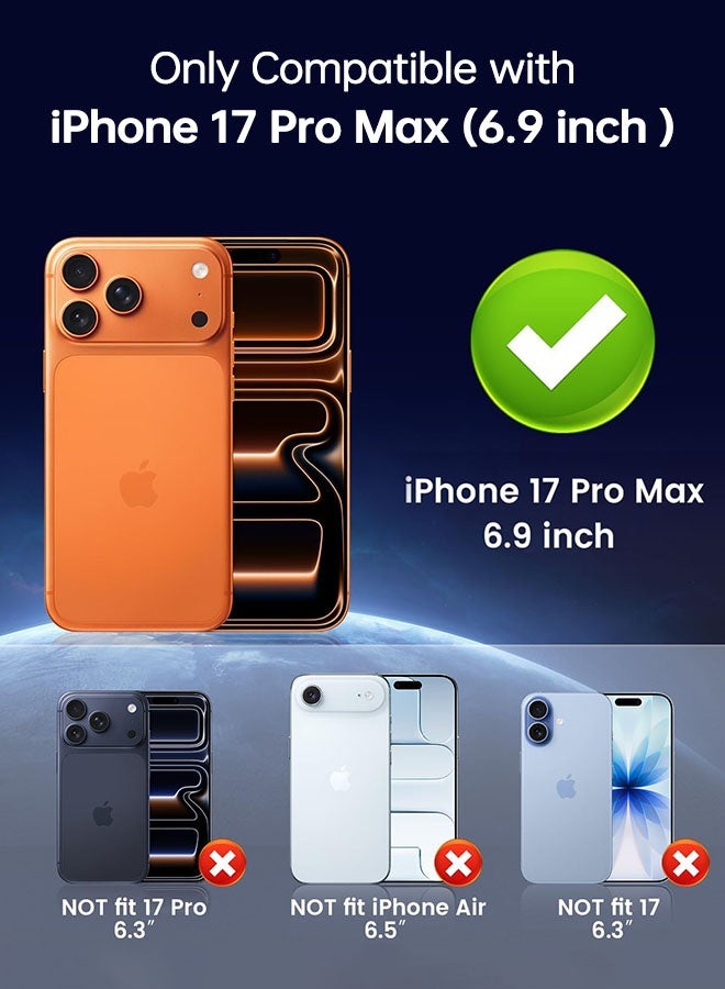 Magnetic Case for iPhone 17 Pro Max, [MagSafe Compatible][Built-in Camera Lens Protector][Light Slim] Soft Silicone Bumper Shockproof Metallic Luster Phone Case for iPhone 17 Pro Max 6.9 inch, Pink - Image 2