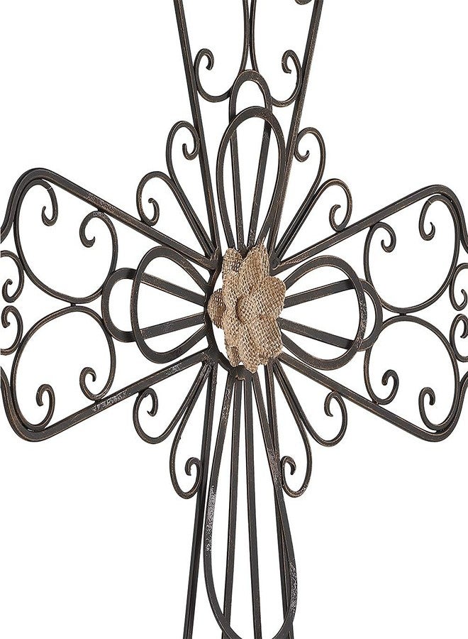Retrome Large Metal Layered Crosses Wall Decor, 24" H - Image 3