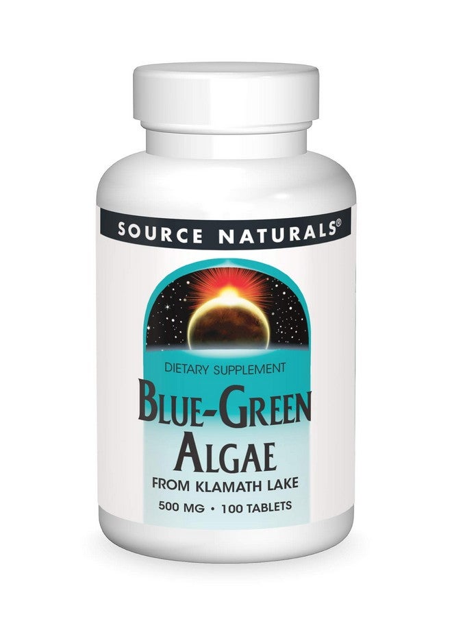 Source Naturals طحالب زرقاء خضراء من بحيرة كلاماث 500 ملغ 100 قرص - Image 1