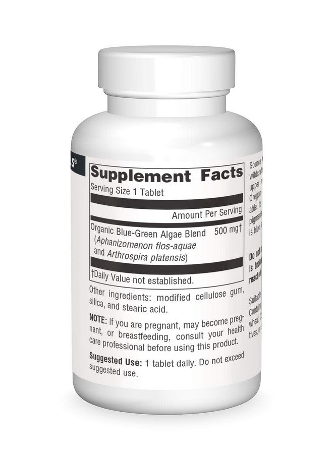 Source Naturals طحالب زرقاء خضراء من بحيرة كلاماث 500 ملغ 100 قرص - Image 3