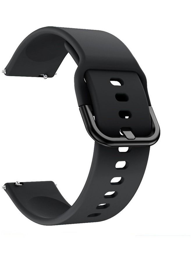 Replacement Silicone Sport Strap 20mm For Oraimo Tempo S2 OSW-11N- Smart Watch - Black  - Image 1