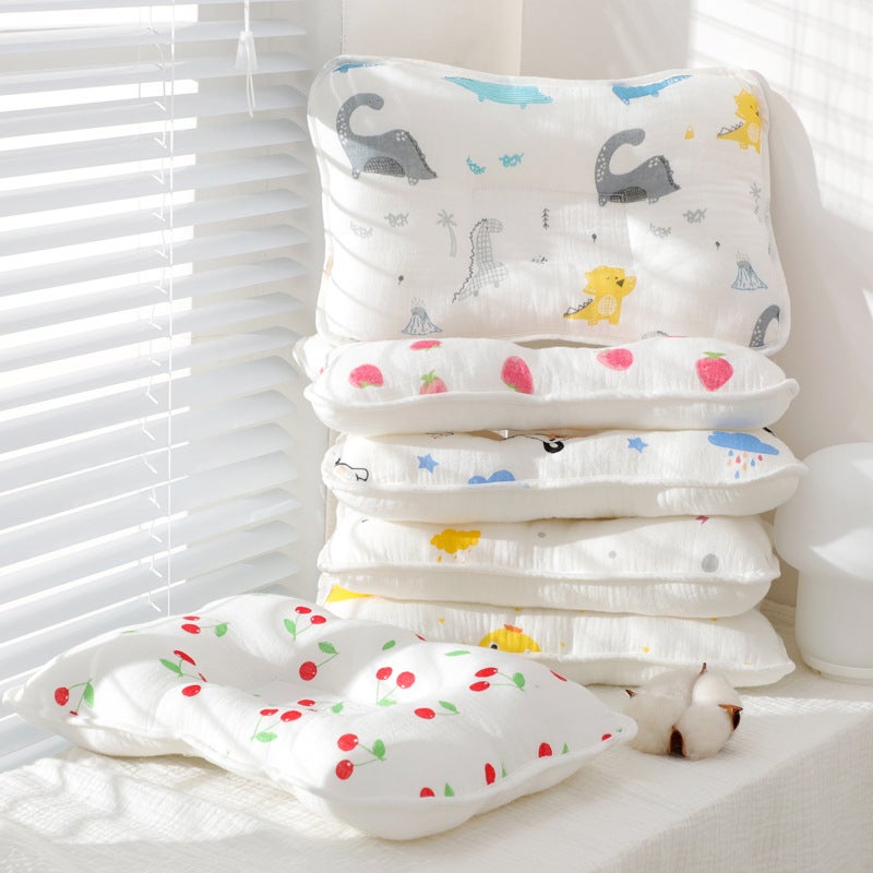 Newborn Memory Cotton Baby Pillow – Anti-Deflection Rectangle Cartoon Flower Design - Image 3