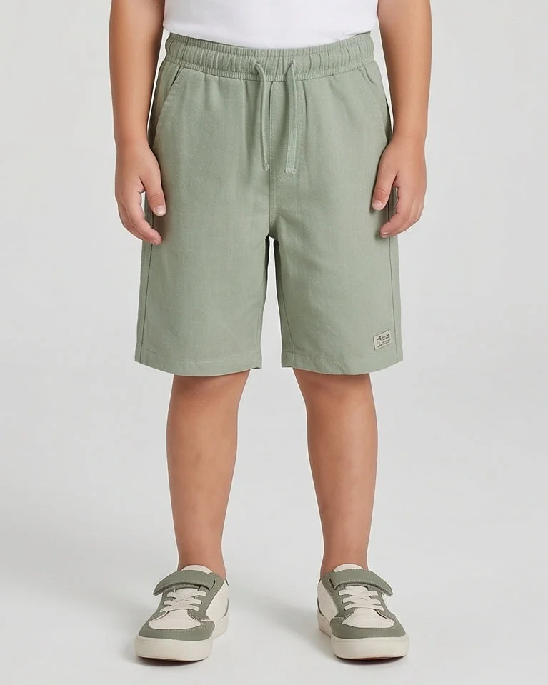 Redtag Boys Green Woven Shorts