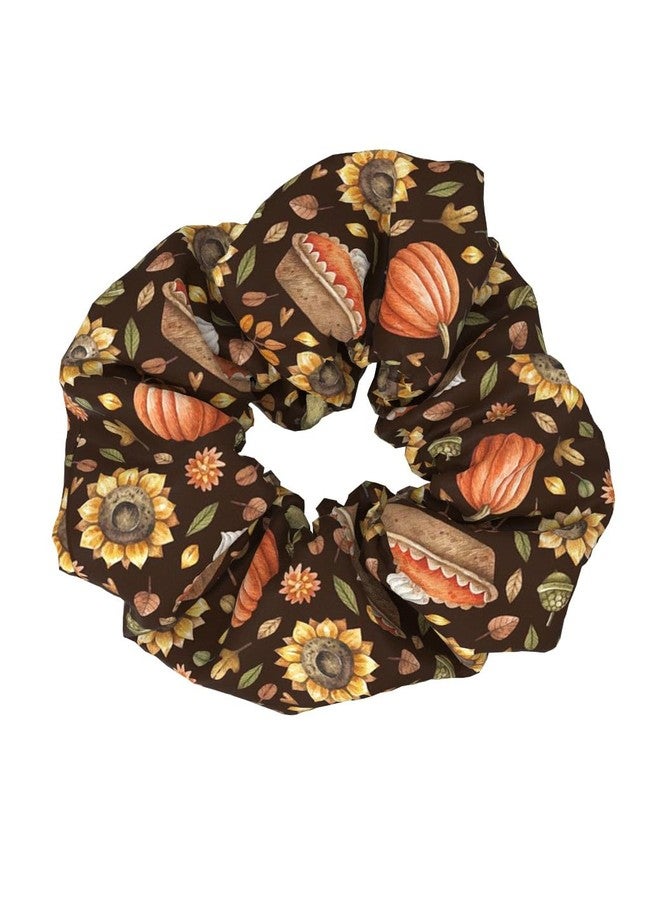 BBTDIN Thanksgiving Pumpkin Hair Scrunchy Fall Turkey Ponytail Holder Thanksgiving Hair Scrunchies JHT22 (A1) - Image 1