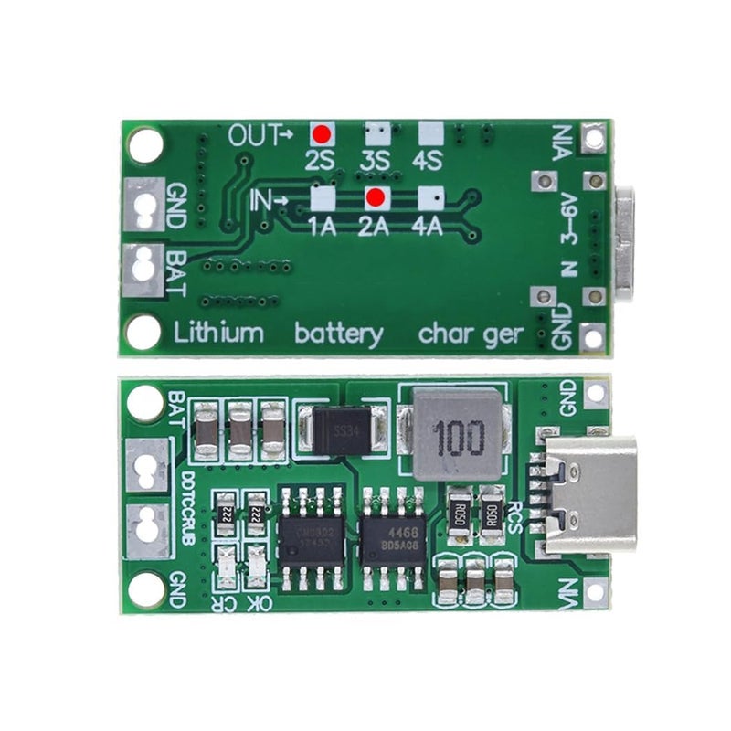 Electrobot USB-C to 8.4V 2A Step-Up Boost Charger Module for 2S LiPo Li-Ion Battery 18650 Lithium Power Supply Board with Overvoltage Protection Type-C Input High Efficiency DIY Electronics - Image 1