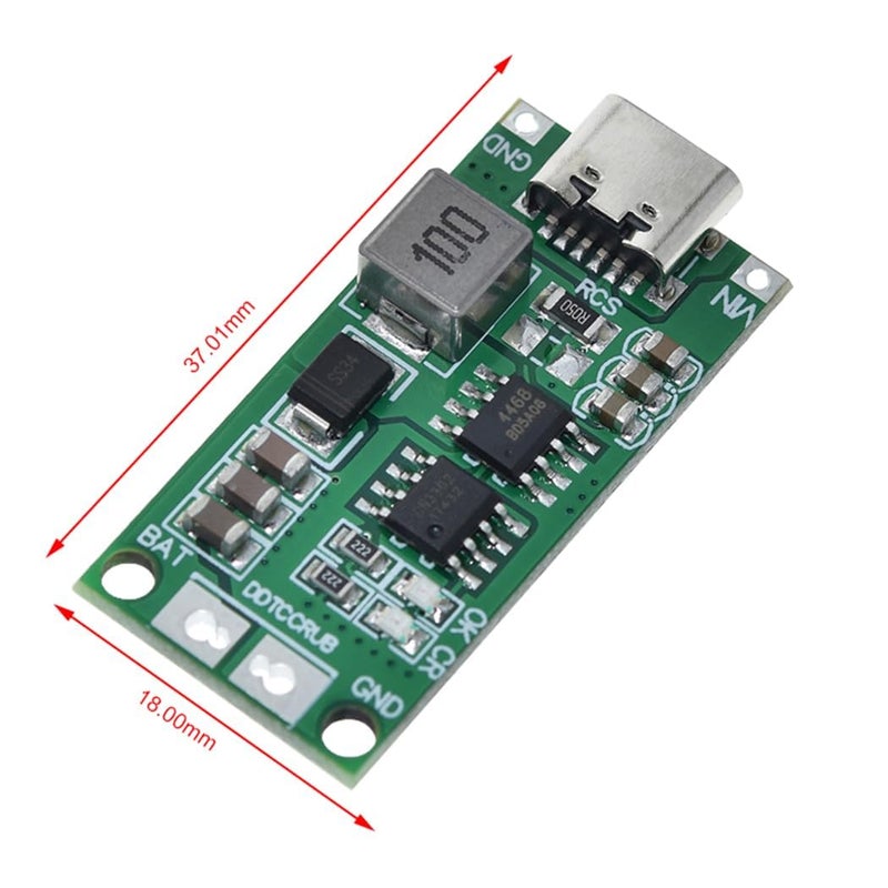 Electrobot USB-C to 8.4V 2A Step-Up Boost Charger Module for 2S LiPo Li-Ion Battery 18650 Lithium Power Supply Board with Overvoltage Protection Type-C Input High Efficiency DIY Electronics - Image 4