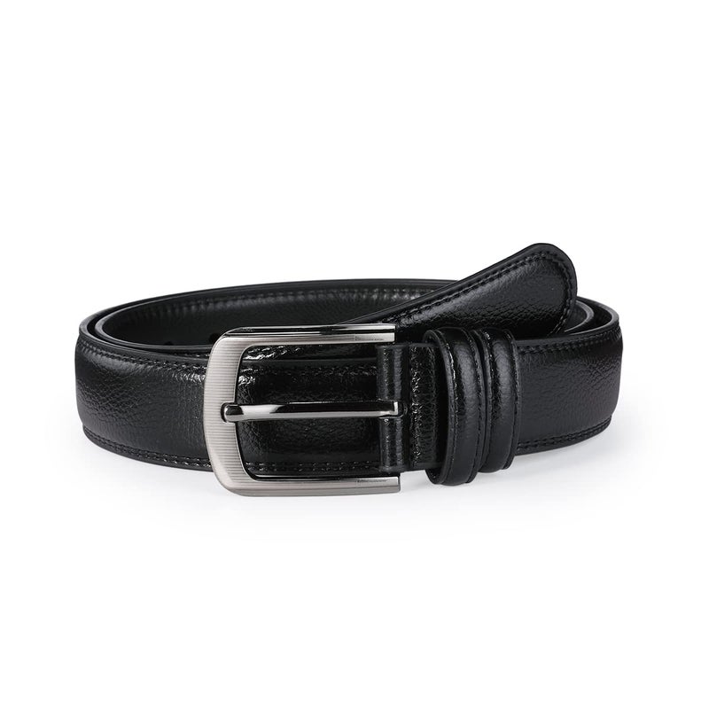 VRLEGEND VRLEGEND Mens Belts Big and Tall 36"-70" Men Leather Belt Casual Work Dress Belt,Black & Brown Colors (58"-62" Waist, Black)  - Image 2