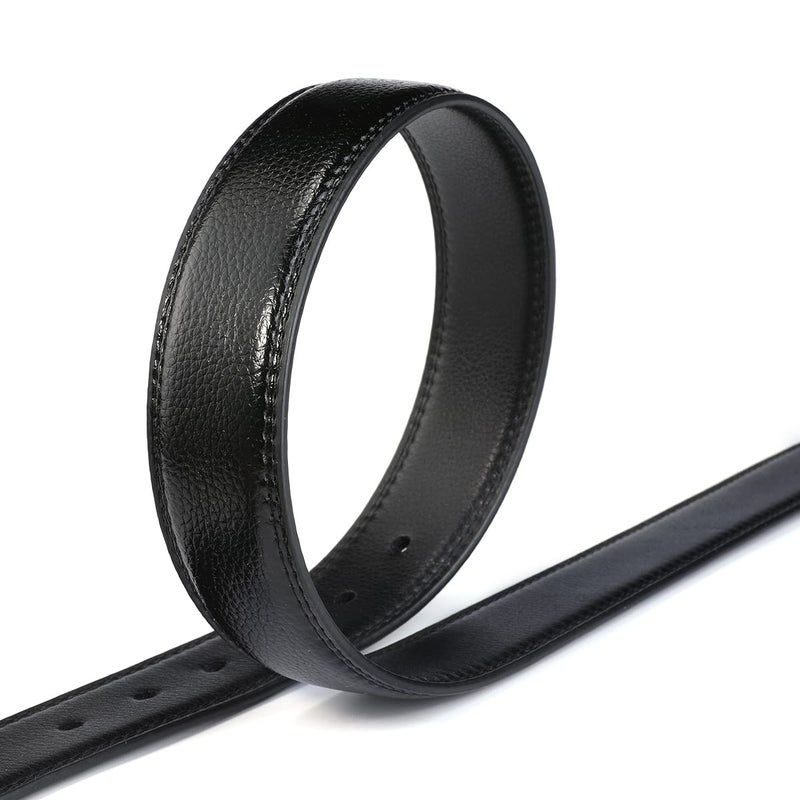 VRLEGEND VRLEGEND Mens Belts Big and Tall 36"-70" Men Leather Belt Casual Work Dress Belt,Black & Brown Colors (58"-62" Waist, Black)  - Image 5
