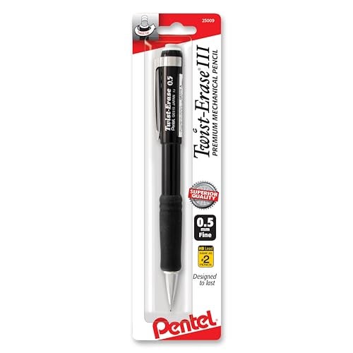 Pentel قلم رصاص ميكانيكي بنتل توست-إيراز III ، 0.5 مم ، عبوة من 1 (QE515BPM) ، متنوع - Image 1