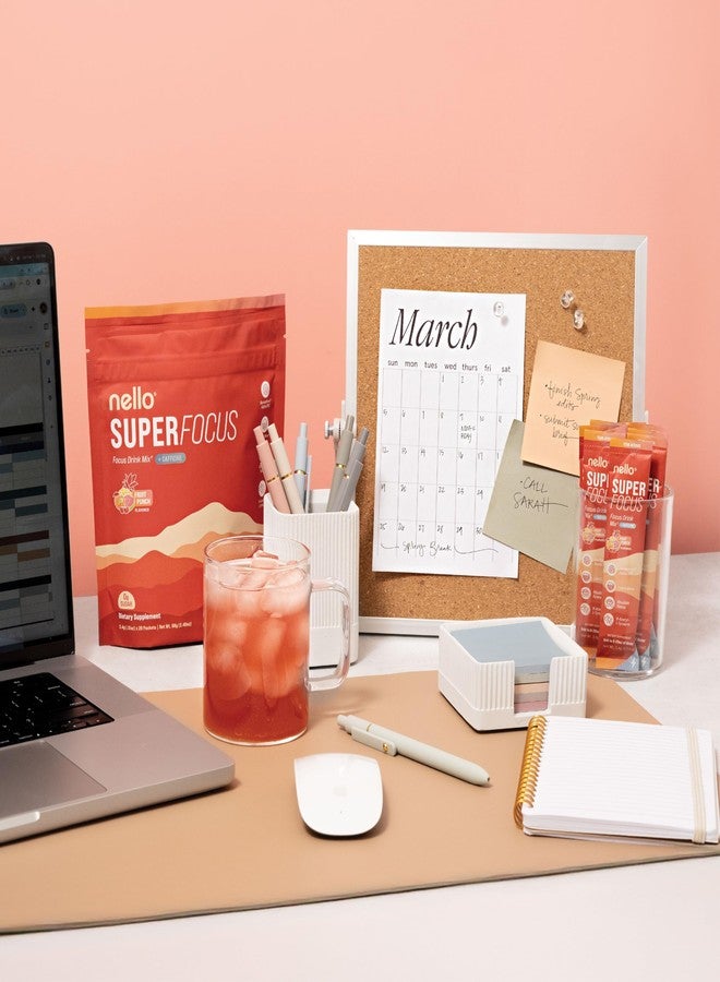 Nello SuperFocus Fruit Punch with Caffeine- Nootropic Focus Drink Mix, 20 On-The-Go Packets, Alpha GPC, Lion’s Mane, Rhodiola, Sugar-Free - Image 3