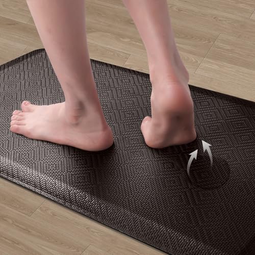 Mattitude Kitchen Mat Cushioned Anti-Fatigue Floor Mat Water Resistant Non-Slip Mats and Rugs Standing and Comfort Desk Mats for House Sink Office Laundry (Chocolate, 17.3"x28") - Image 3