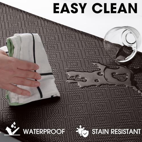 Mattitude Kitchen Mat Cushioned Anti-Fatigue Floor Mat Water Resistant Non-Slip Mats and Rugs Standing and Comfort Desk Mats for House Sink Office Laundry (Chocolate, 17.3"x28") - Image 4