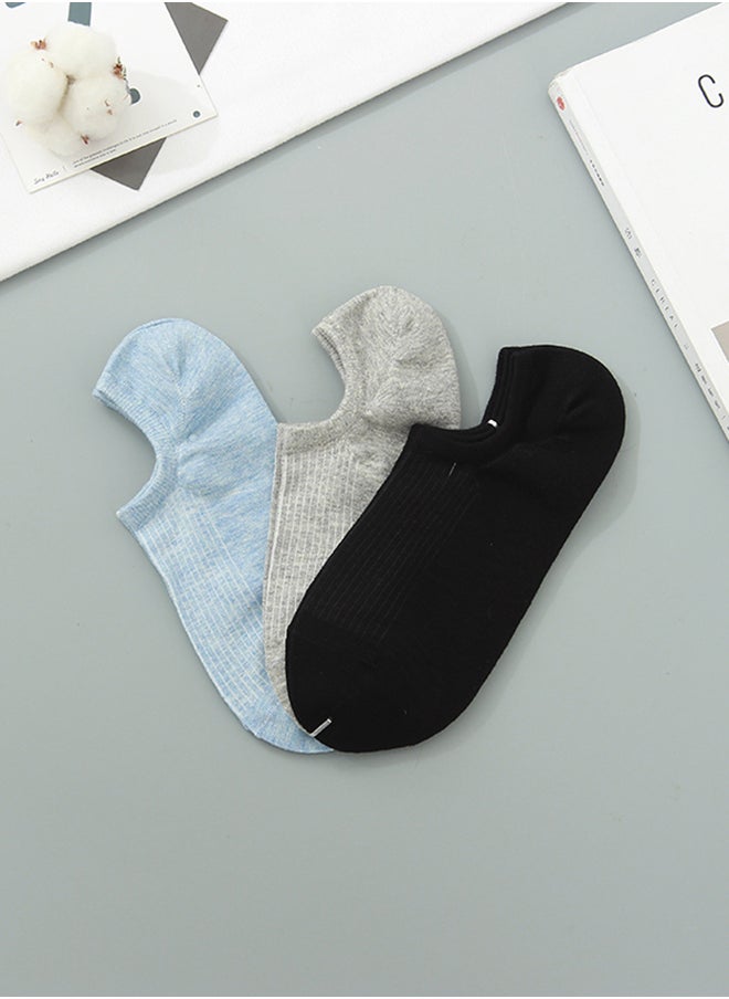 XIMI VOGUE Ribbed Low-Cut Socks For Men (2 Pairs/Set) 