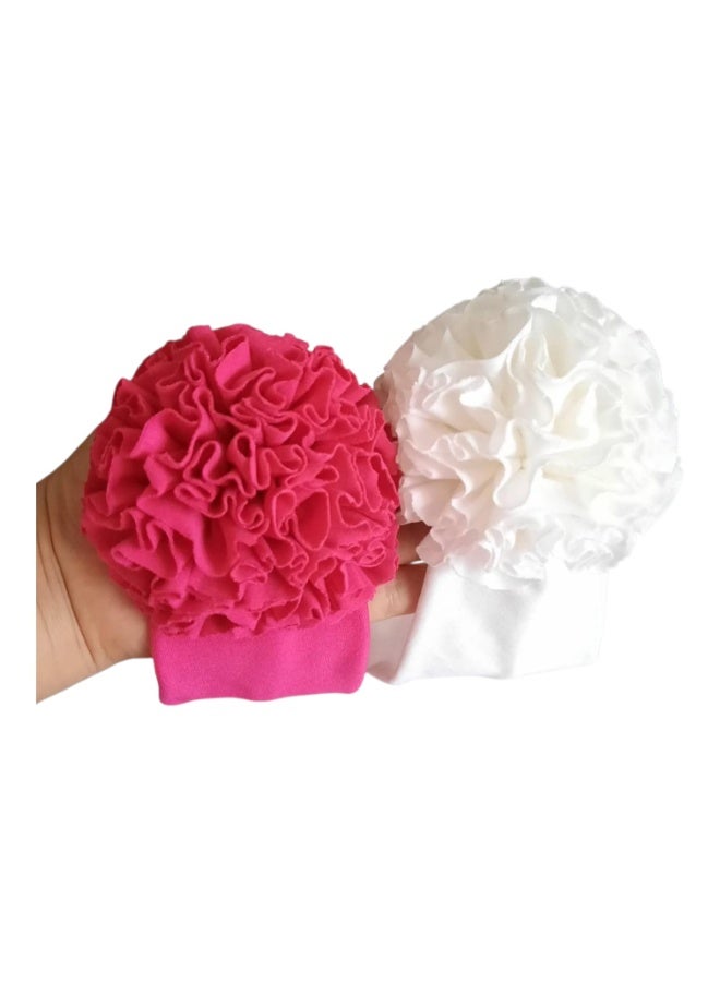 2 Girls' headbands, cotton Lycra, suitable for ages 1 to 10 years
