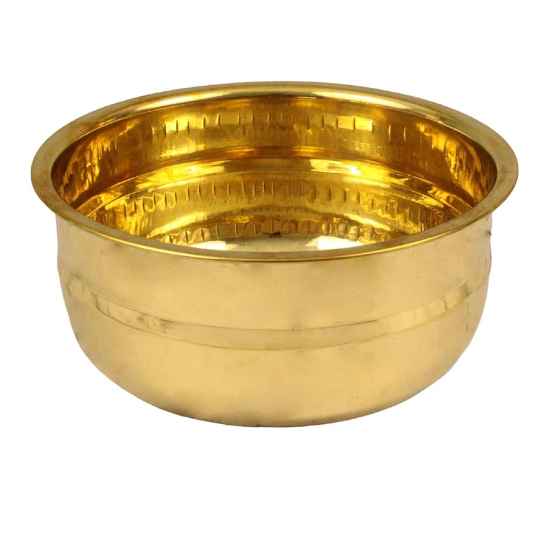 Putrika Brass Cooking Utensil PatileTopeCookwareTapeliPeetalVanachattiThiruvaradhana BowlTharpana Chatti Rice BowlSmall - Image 1