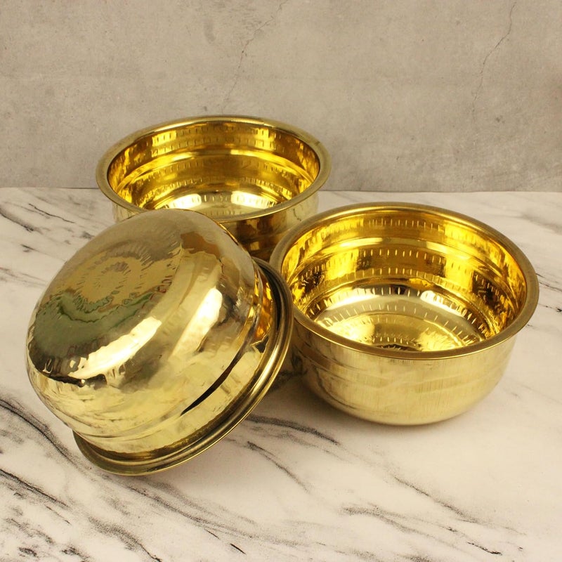 Putrika Brass Cooking Utensil PatileTopeCookwareTapeliPeetalVanachattiThiruvaradhana BowlTharpana Chatti Rice BowlSmall - Image 5