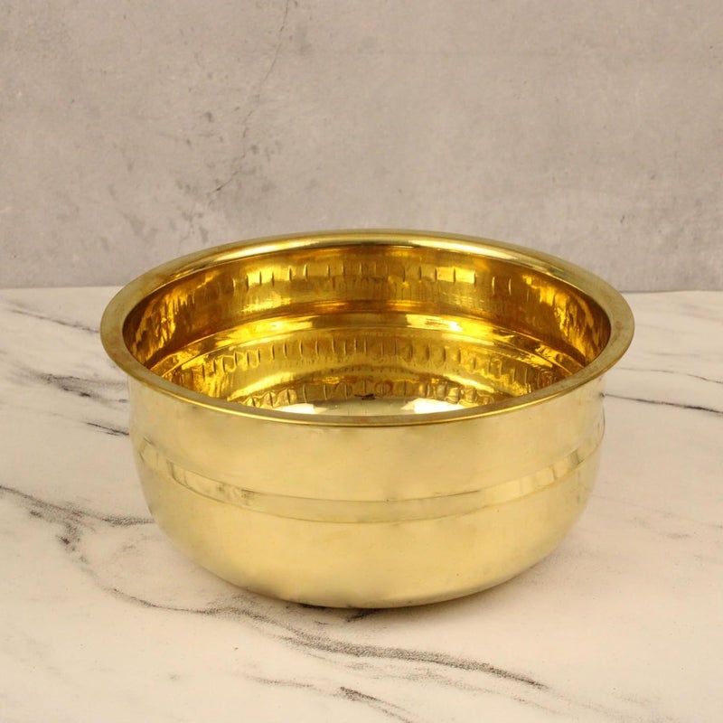 Putrika Brass Cooking Utensil PatileTopeCookwareTapeliPeetalVanachattiThiruvaradhana BowlTharpana Chatti Rice BowlSmall - Image 2