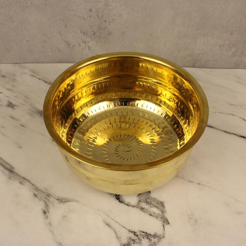 Putrika Brass Cooking Utensil PatileTopeCookwareTapeliPeetalVanachattiThiruvaradhana BowlTharpana Chatti Rice BowlSmall - Image 3