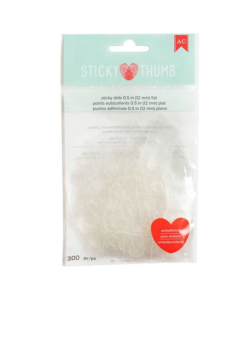 AC Sticky Thumb Flat Acid Free Adhesive Dots 0.5in 300pcs - Image 2