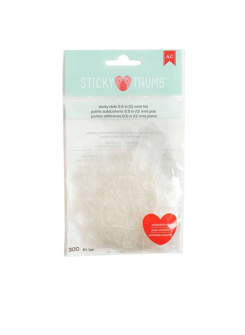 AC Sticky Thumb Flat Acid Free Adhesive Dots 0.5in 300pcs - Image 3