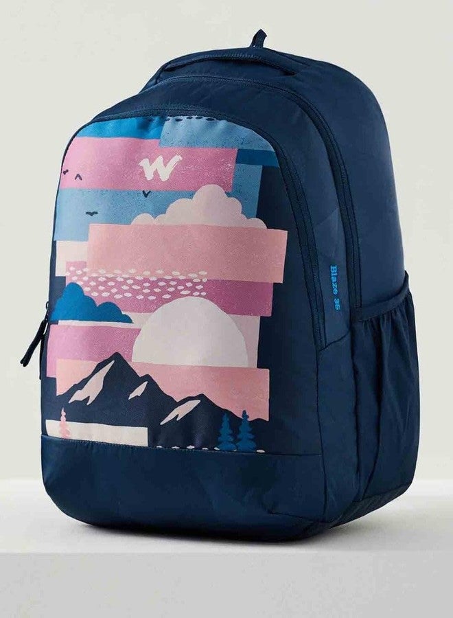 Wildcraft Blaze 3 Compartment Laptop Backpack 35 L (12951) (Navy Nature) - Image 3